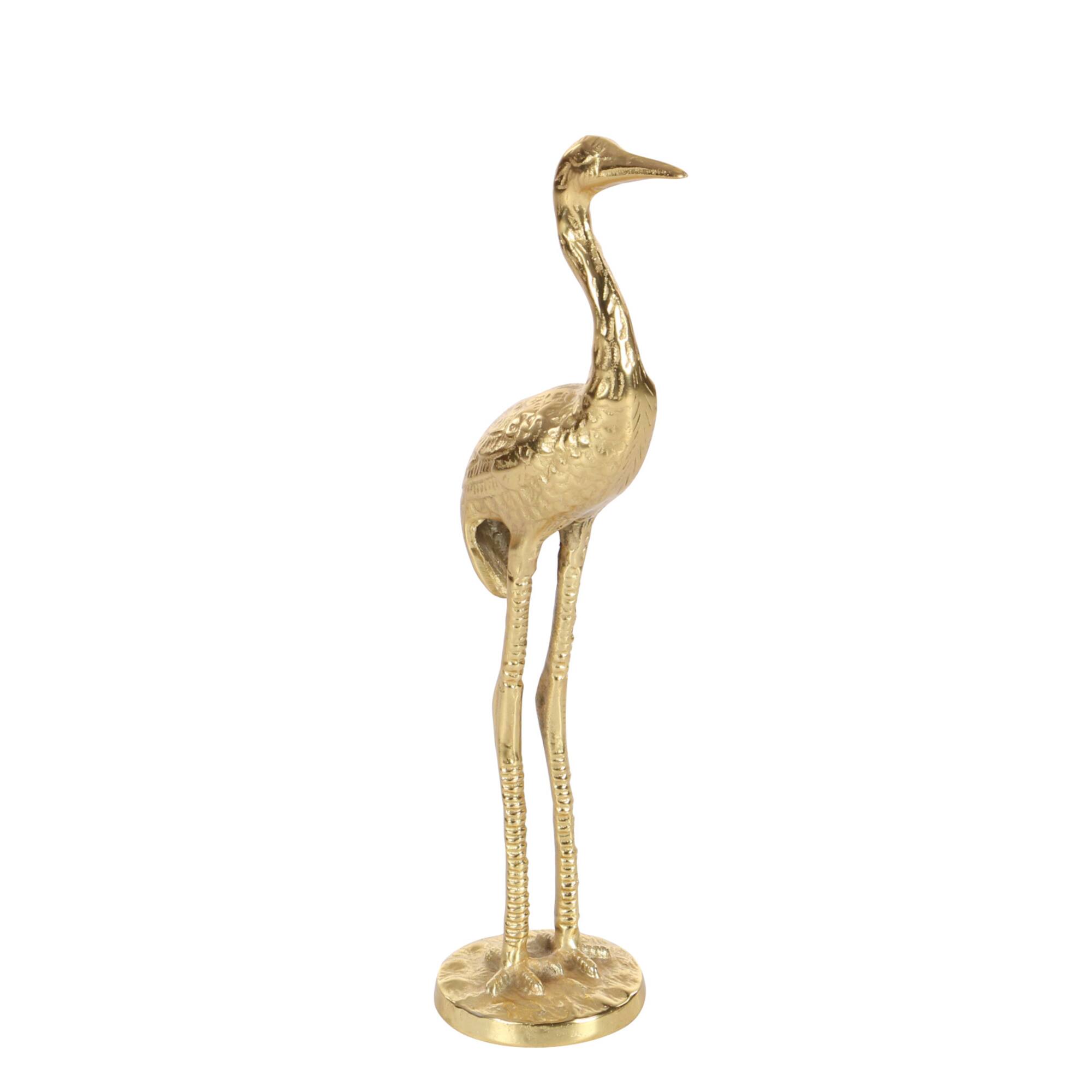 Gold Aluminum Crane Sculpture Set